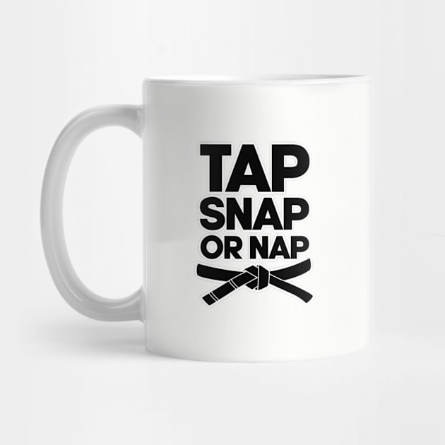 Tap snap or nap. Judo and karate martial arts. Perfect present for mom mother dad father friend him or her by SerenityByAlex